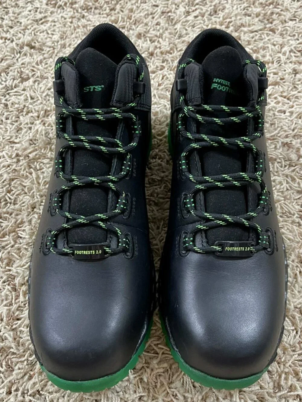 HYTEST Footrests Men's 2.0 Xergy Trainer Safety Shoes Black Green, Size 12 D